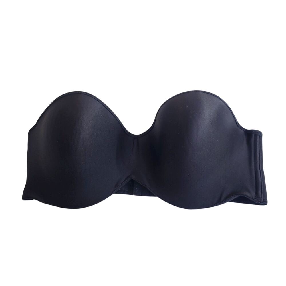 Maidenform Self Expressions‎ Black Strapless Underwire T-Shirt Bra Size 38D